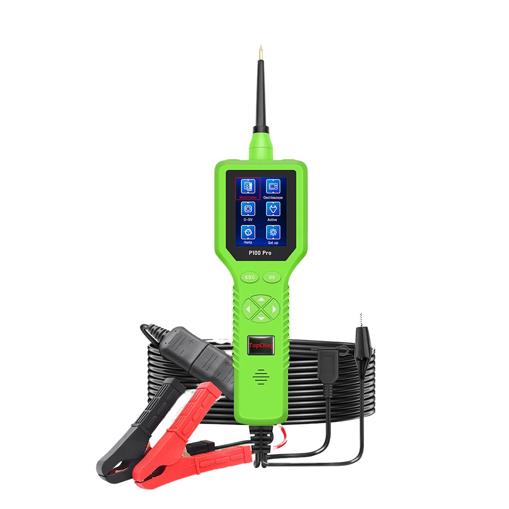 For JDiag P100Pro OBD2 Car Tester Probe Battery Tester with Circuit Fault Scanning & Repair Current Voltage Reading Features