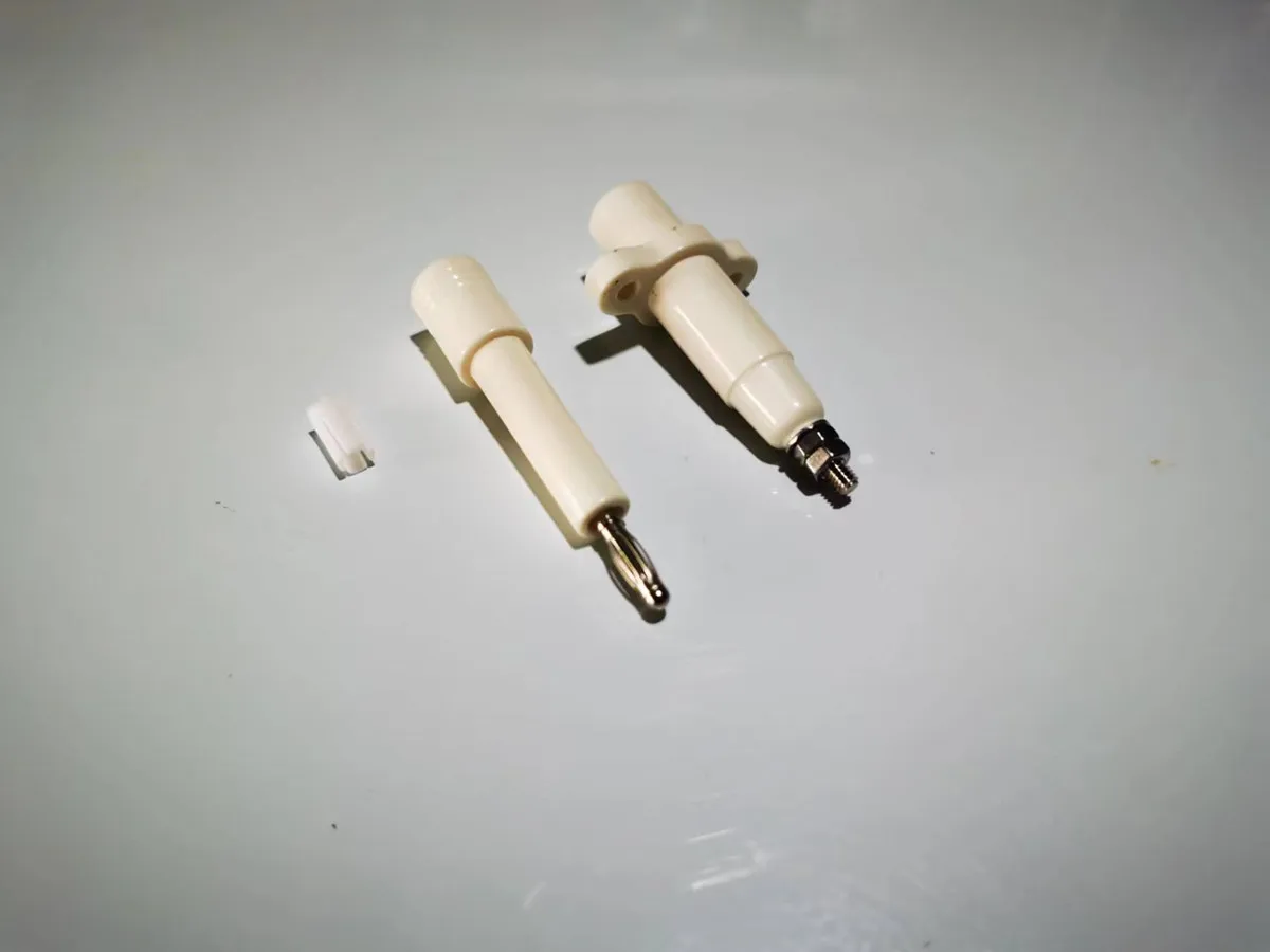 1 set 4mm Banana Plug Multiple Types Copper White Binding Post 30KV High Voltage Resistant Test Probe Solder Cable Connector