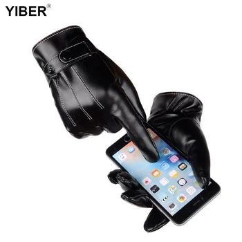 Guanti invernali da uomo Guanti in pelle Tattico Touchscreen in pile Keep п rocaтки зим sambara муж...........е Caldo impermeabile Guanto sportivo da guida