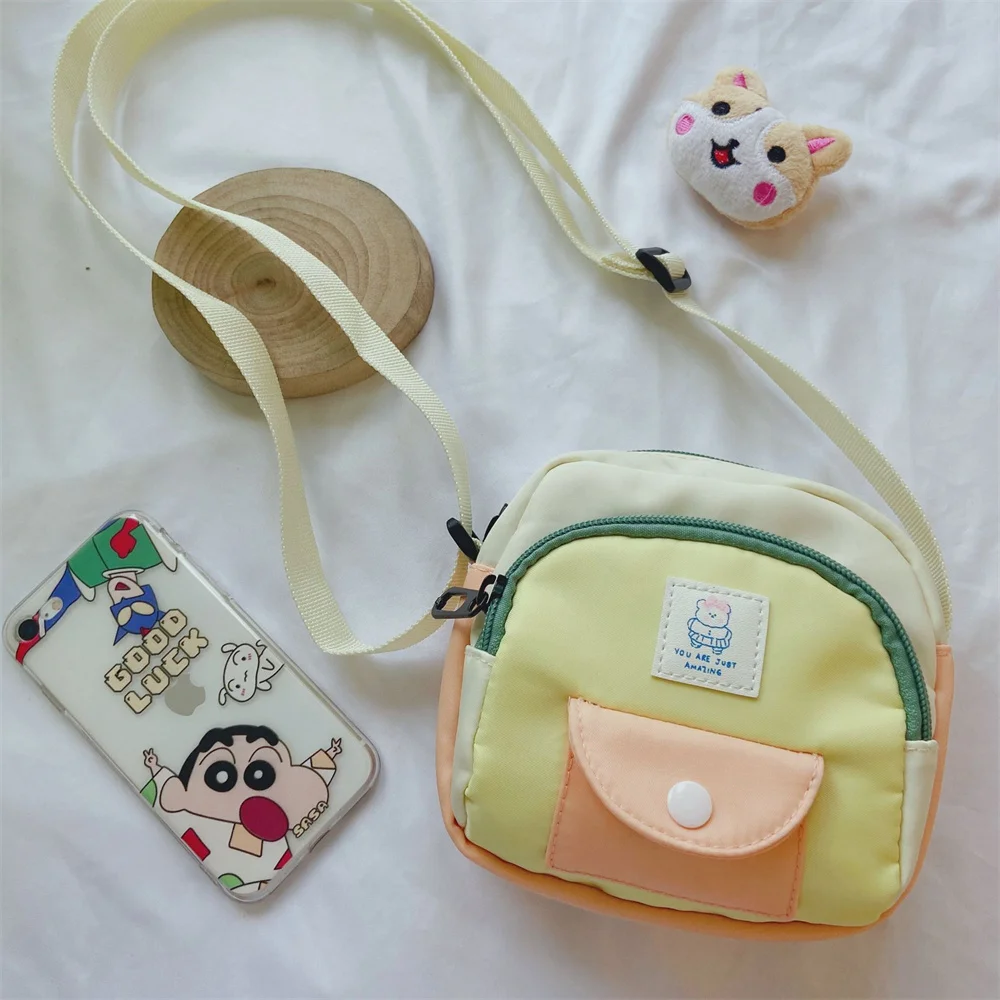 New Canvas Girl's Crossbody Mini Bag Ins Cute Colorful Student Package Simple Casual Popular Single Shoulder Pack For Women