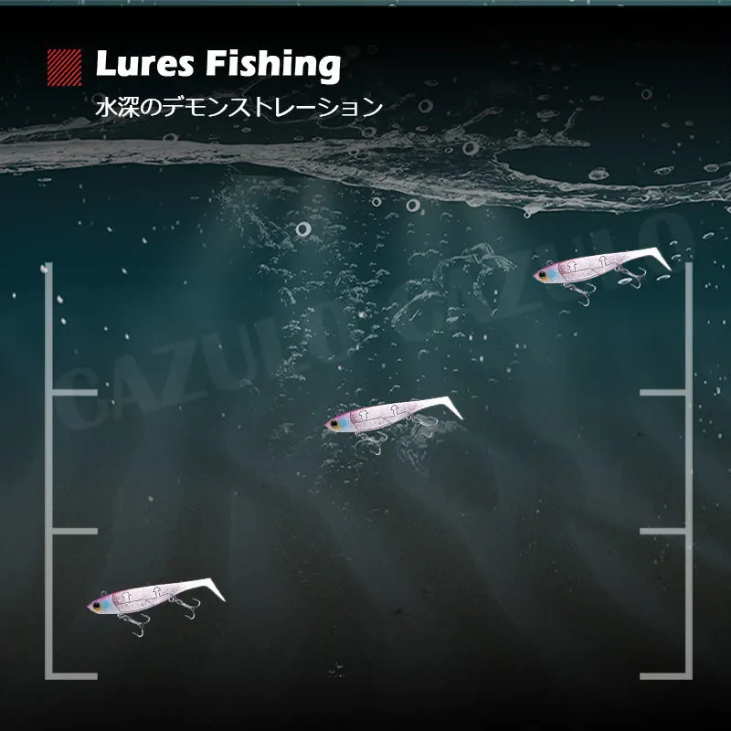 Fishing Leurre Souple Artificial Silicone Accessories 95mm/22.4g 110mm/38g Fishing Lure Soft Lure Jig Bait Pesca Accesorios Mar