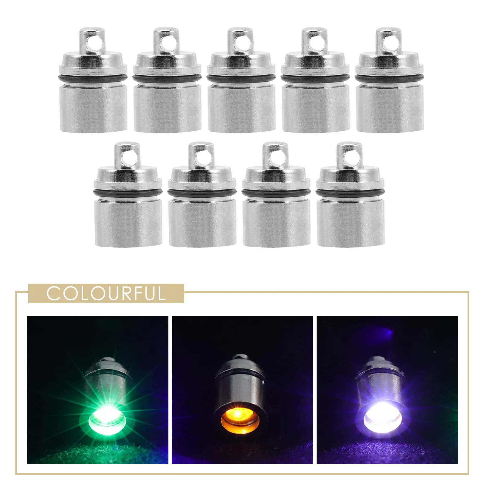 9 Pcs Mini Keychain Light Fob LED 150X100X100CM Plastic Portable Flashlight Tiny Lightweight Night Walk Dark Hallway Pre