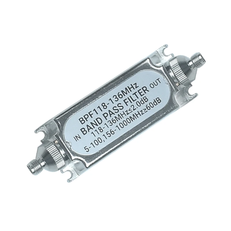 Полосовой фильтр BPF118-136 МГц, 50 Ом, полосовой фильтр, интерфейсы SMA, мощность 0,1 Вт