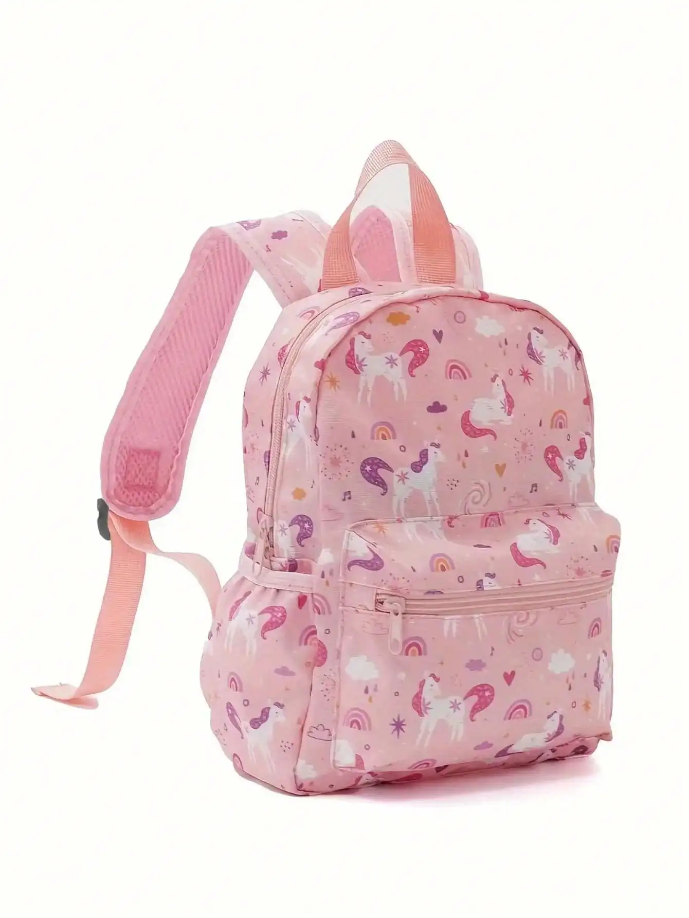 1pcs Cute Cartoon Unicorn Print Children\'S Backpack, Suitable For Girls, Kindergarten, Primary School Students, School Bags