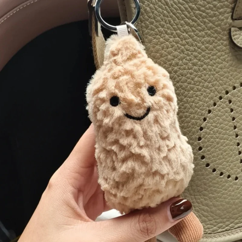 【IN MAGAZZINO】JELLYCAT UK Fun Peanut Simpatico peluche Super Soft Beauty Piccola bambola portachiavi con arachidi Regalo di Natale di compleanno