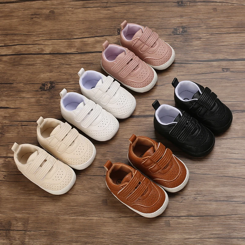 0-18M Children Sneakers Kids Fashion Design White Non-slip Casual Shoes Boy Girls Hook Breathable Sneakers Toddler Outdoor Shoes