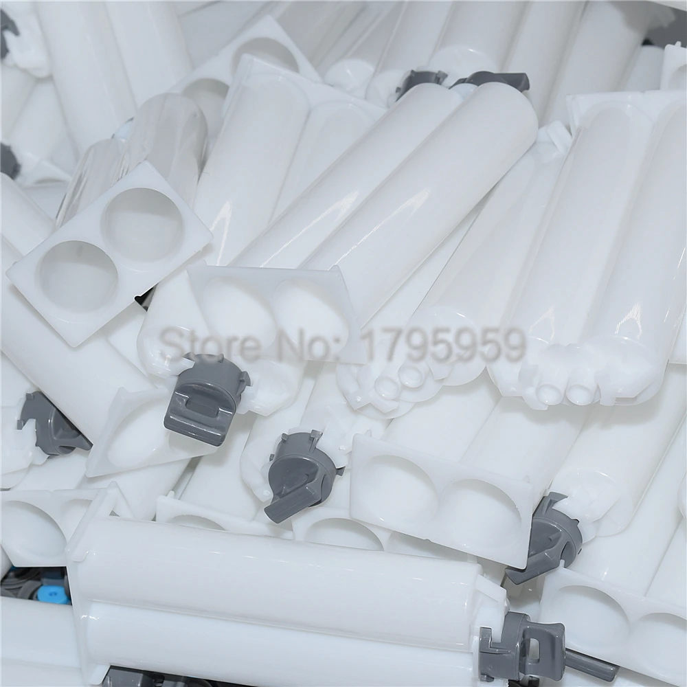 500pcs 50ml AB Epoxy Glue Cartridge 1:1 Empty Barrel 2-Part Glue Cartridges for 50ml Caulking Gun Dispenser 1:1 Glue Guns Tools