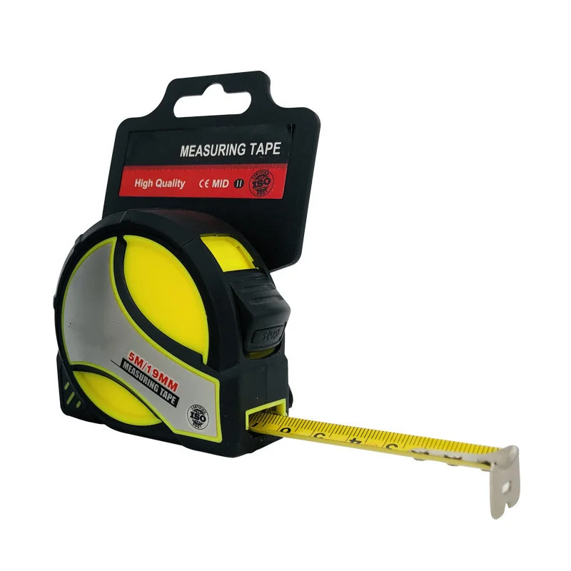 Misura di nastro da 5 m Guscio infrangibile Anello di bloccaggio automatico Righello Vernice resistente all'usura addensata per strumenti di legno da lavoro fai-da-te