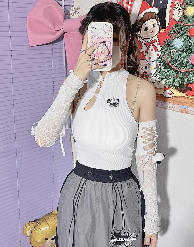 2024 Original Design Hot Girl Inner White Camisole Women Summer Fashion Slim-Fit Elegant All-Match Casual Vest Y2k Oversleeve