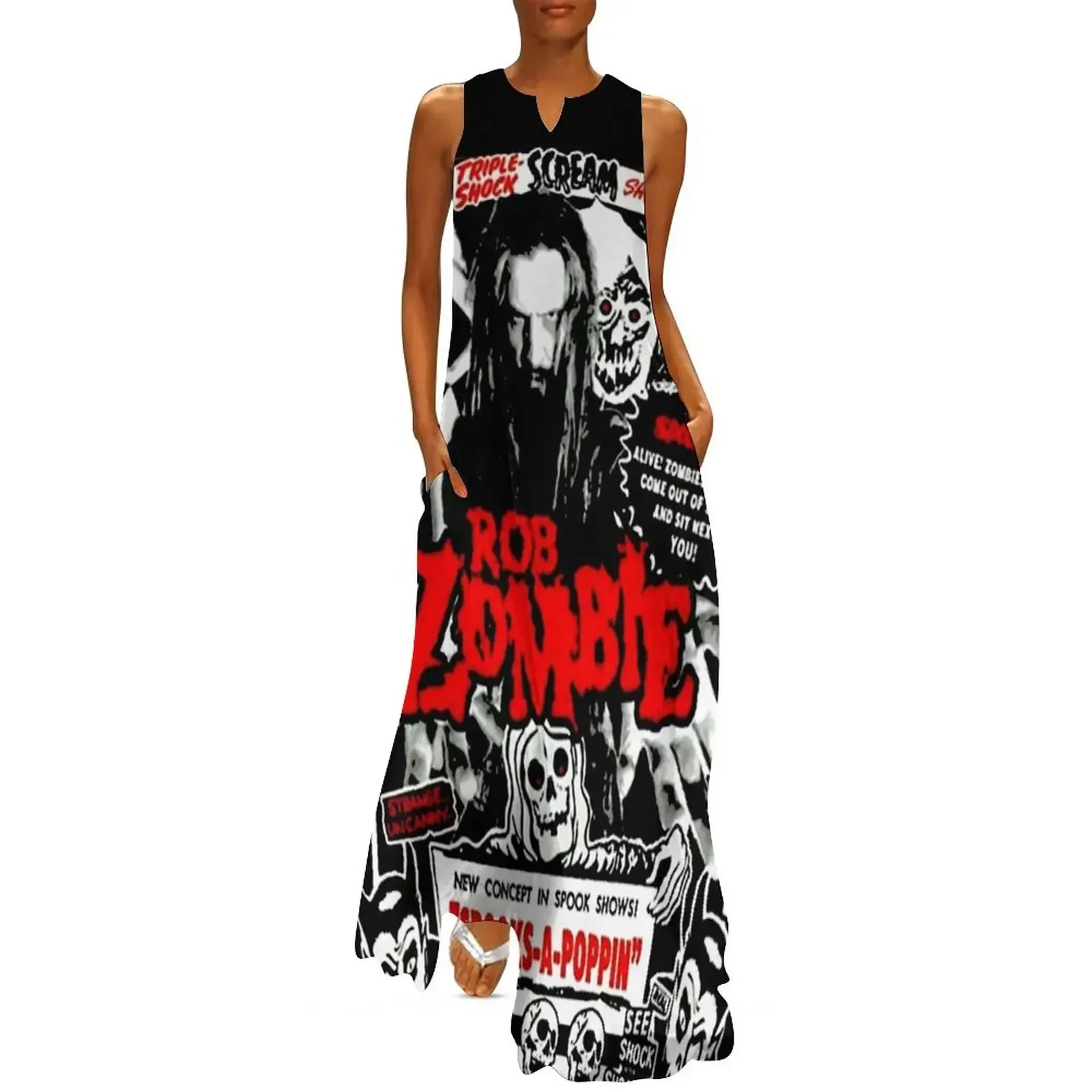 

Vintage rob zombie band art Long Dress Women's long dress Dresses for wedding party Female clothing luxury dress