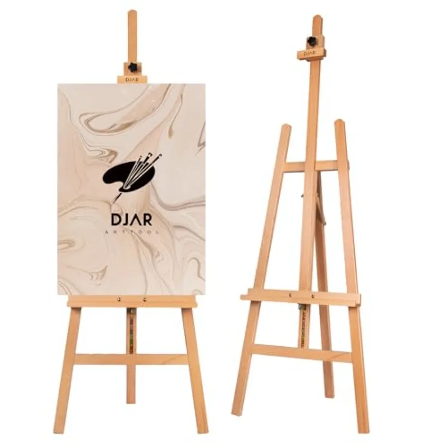 

Painting Easel for Adults Adjustable Heavy-Duty Wooden Art Easel for Painting Hold Canvas up to 43'' Display Stand for Adults B