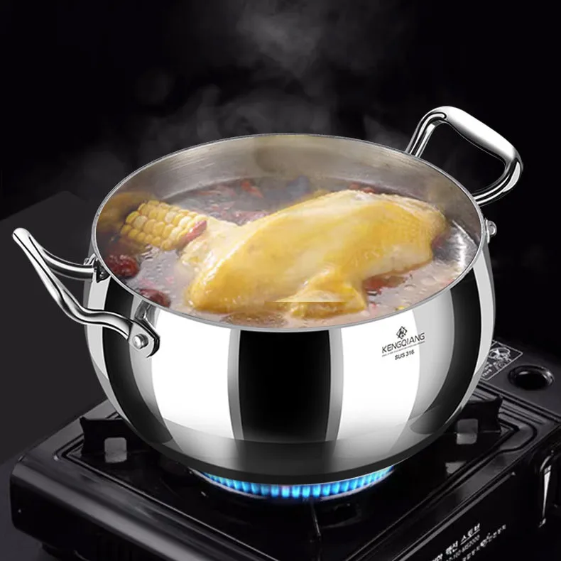Kitchen Cookware Large Capacity Cooking Pot 316 Stainless Steel Stock & Soup Pot with Steamer for Kitchen Ustensils
