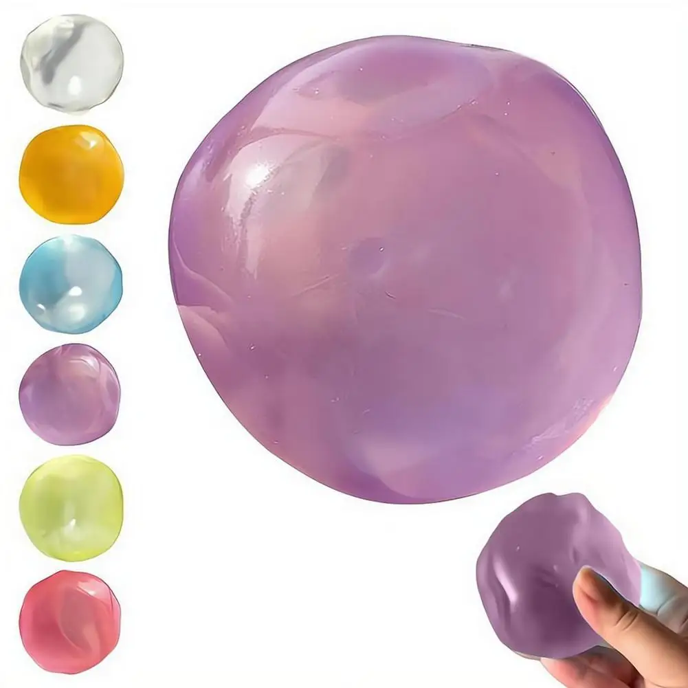 Cute Crystal Gel Squeeze Ball Squi-shy Toy, Slow Rising Stress Balls, Crunch Squishy Soft Gel Sensory Fidget Toy for Kids Adults
