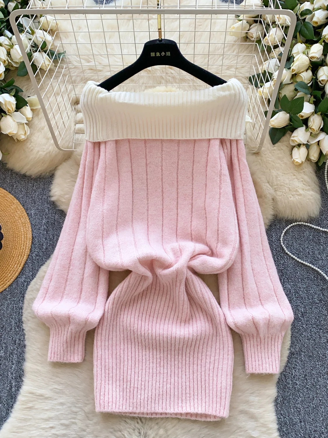 الحلو لطيف Sle طويل Sve محبوك الدكتور المرأة عالية الخصر Bodycon سترة الدكتور Ci تخفيف ألف خط صورة ظلية