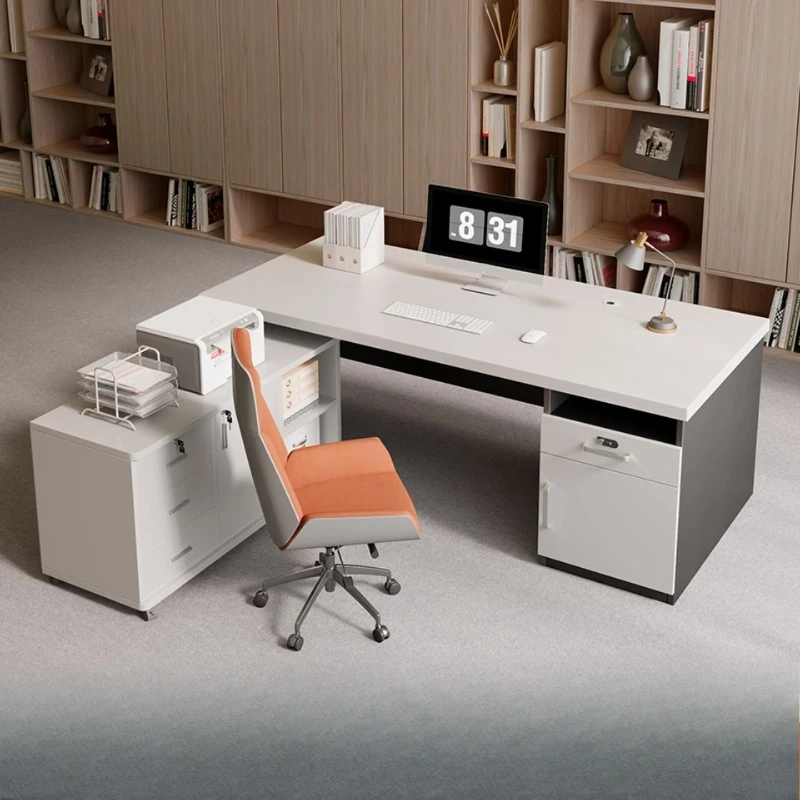 

Office desk and chair combination simple modern office cabinet staff table single