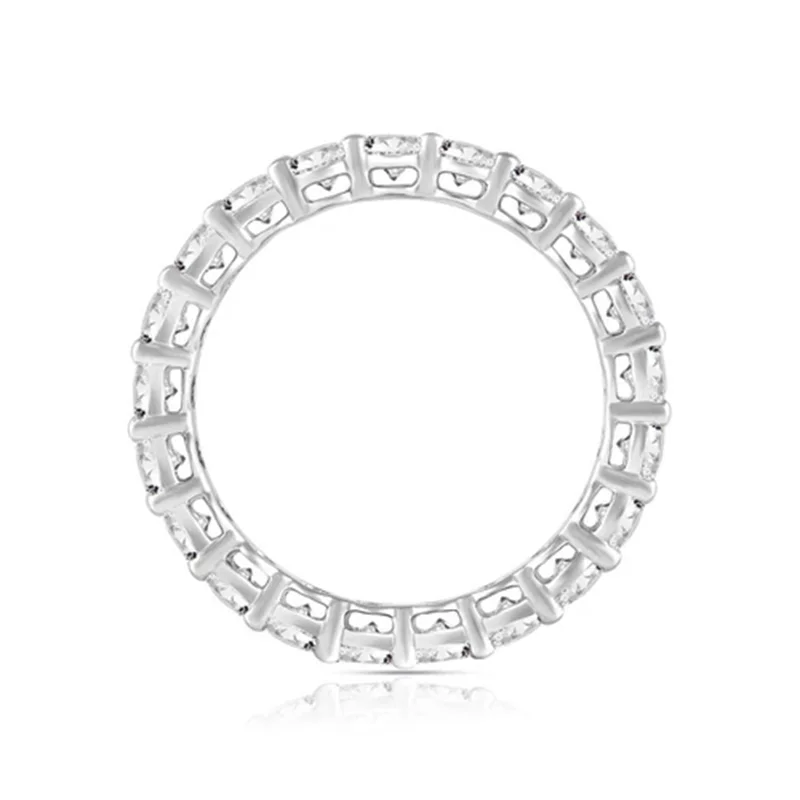 Oval Shape 0.15CT Each CVD HPHT Lab Grown Diamond DEF VS-VVS Eternity Band Ring Platinum 950 Diamond Wedding Band For Lady