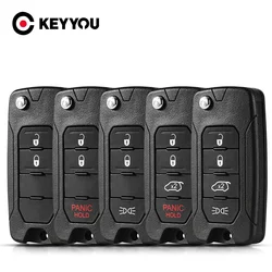 KEYYOU 2/3/4 Buttons Car Key Case For Jeep Renegade Compass Patriot Liberty 2016 Interior Accessories