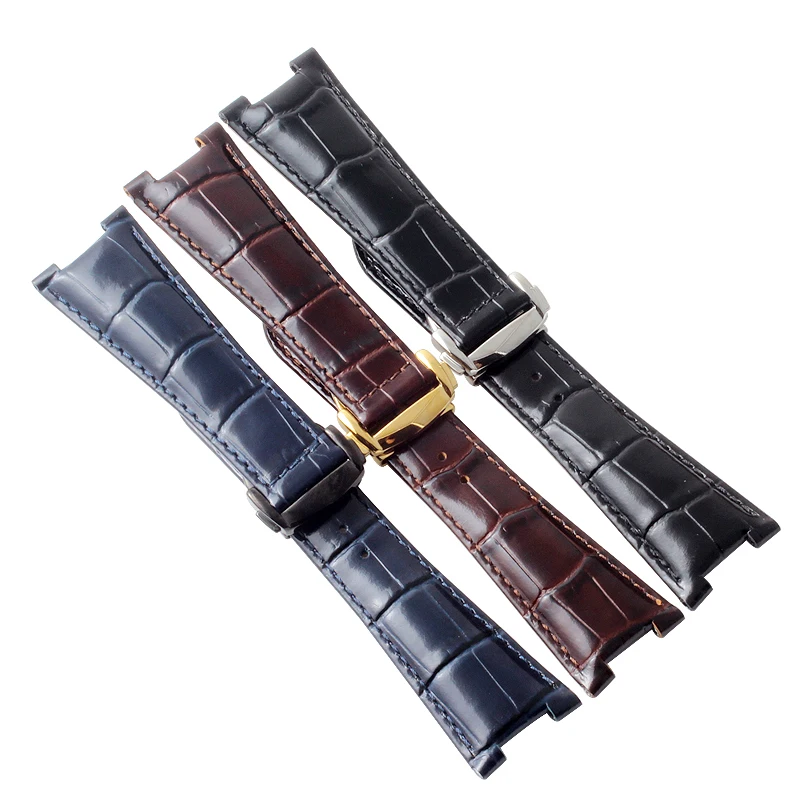 For Omega Star watchband Manhattan cowhide Observatory 131.33 men watch strap 25mm Concave 13mm 14mm steel buckle band