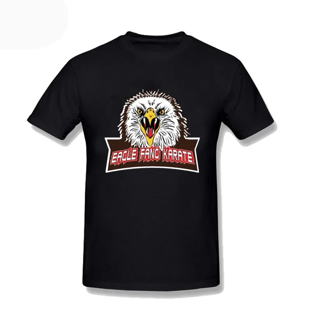 Men's Eagle Fang Karate Cobra Kai Movie Inspired T-shirt Black Men Short Sleeve Cotton Print Harajuku Tshirts Top Tees Plus Size