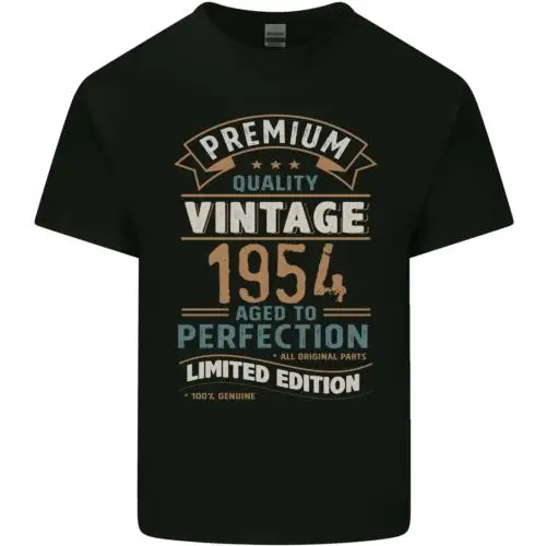 

Vintage 70th Birthday 1954 Mens Cotton T-Shirt Tee Top