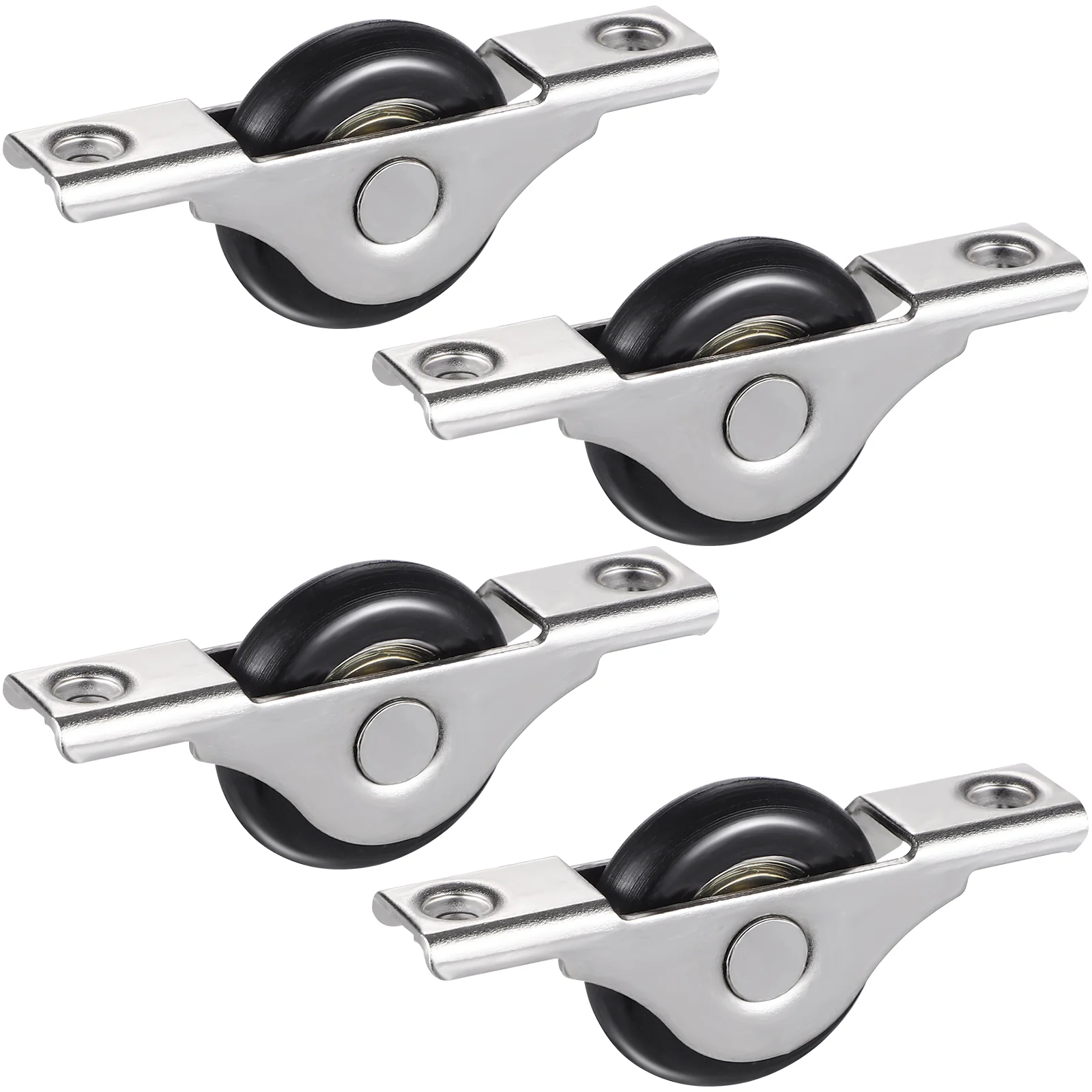 4 Pcs Scroll Wheel Sliding Door Track Cabinet Pulley Doors Pocket Rollers Car Kit