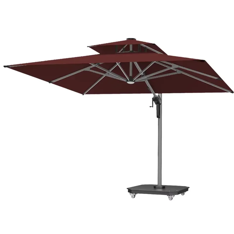 

Wholesale Custom Premium Aluminum Pole Outdoor Patio Umbrella Solar Light 3*3M Courtyard Villa Parasol