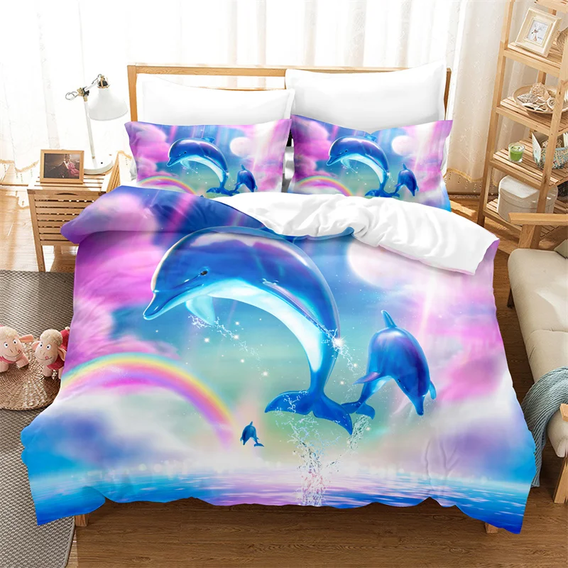 

Cartoon Animal Duvet Cover Set Fashion Bedding Set Lovers Linen Queen Size Bed Girl Comforter Cover Set Children Bedding Set