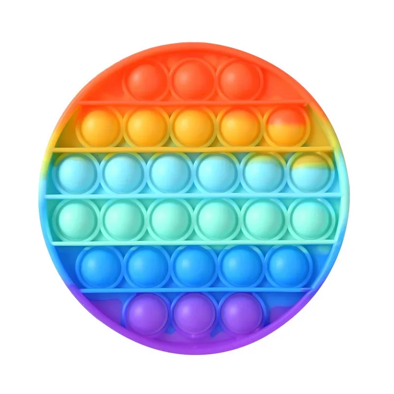 البوب تململ قوس قزح سيليكون دفع فقاعة تخفيف الإجهاد ضد الإجهاد لعب الكبار الأطفال بسيطة الدمل لعبة الضغط الحسية #4