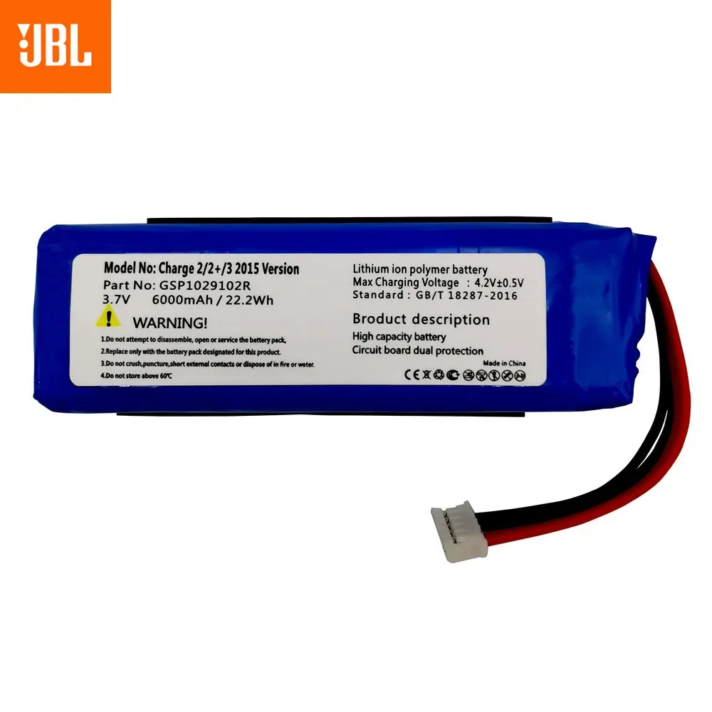 Nowa oryginalna Bateria głośnikowa 6000mAh GSP1029102R do ładowania JBL 2 + ładowanie 2 Plus ładowanie 3 2015 wersji baterii odtwarzacza Bateria