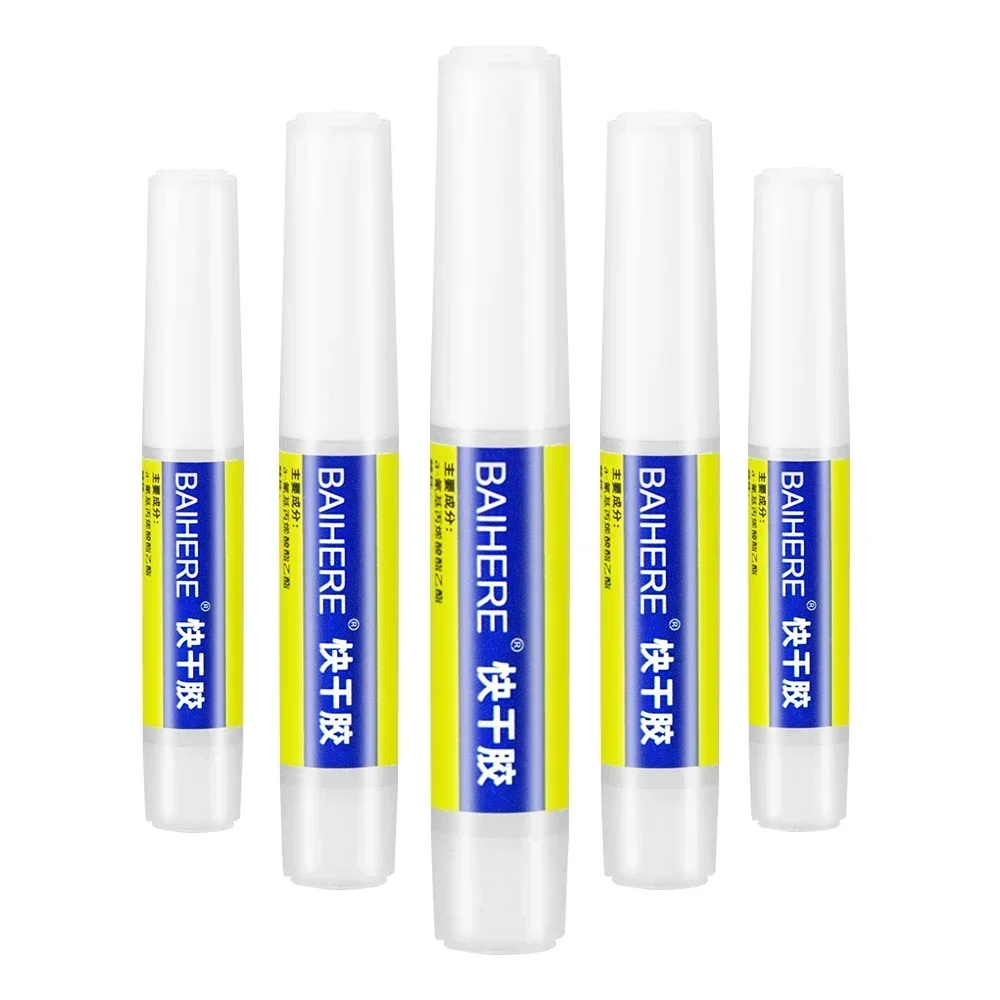 502 Super Glue Instant Quick-drying Cyanoacrylate Adhesive Leather Rubber Wood Metal Strong Bond Liquid Glue Tool 2g