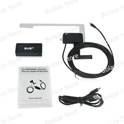 DAB+antenna with universal serial bus adapter, Android car radio, global positioning system stereo receiver player