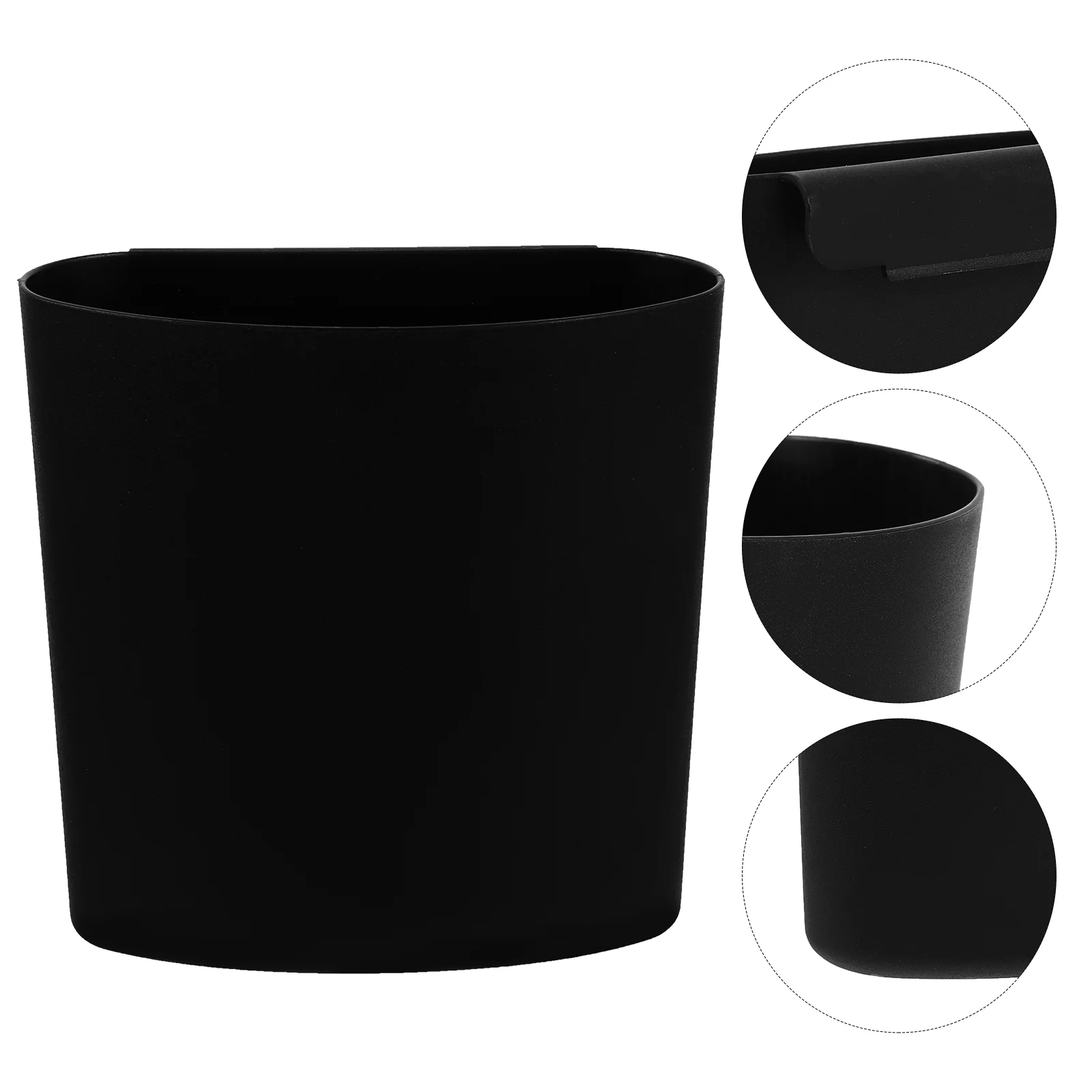 

6 Pcs Go Cart Small Hanging Bucket for Container Rolling Storage Organizer Black Cup
