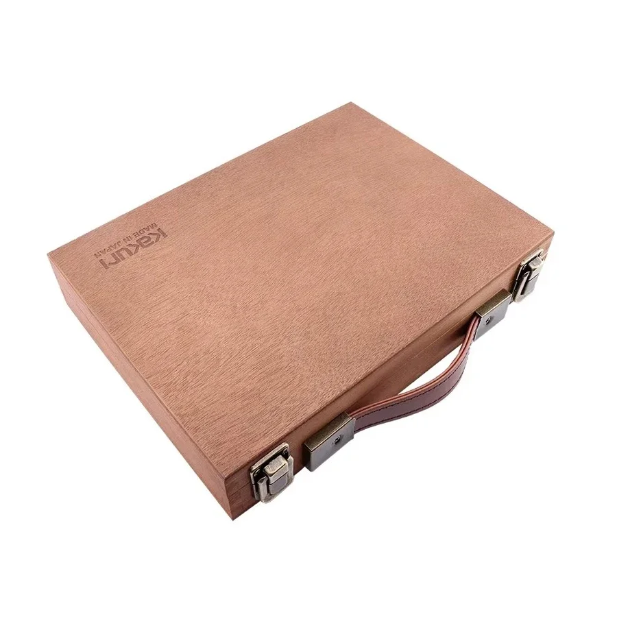 

KAKURI 8 Pcs Extra Long Style Multifunctional Wood Chisel Sets with Wooden Box for Woodworking Tempered to 60HRC NO.ENP-8S