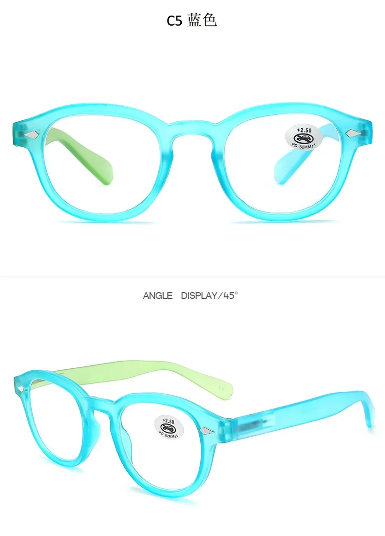 +1,0 ~ +4,0 Reisnägel Kunststoff Presbyopiebrille Ovale neutrale Lesebrille Farbblockierte Schutzbrille – Detail 6