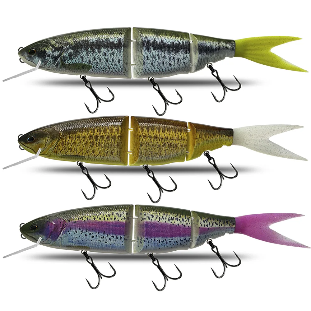 Gigante Hard Floating Fishing Lure, Seção isca articulada, Big Bait, Baixo, Pike, Klash Ghost, Tamanho 350mm, Pesca, Isca de natação