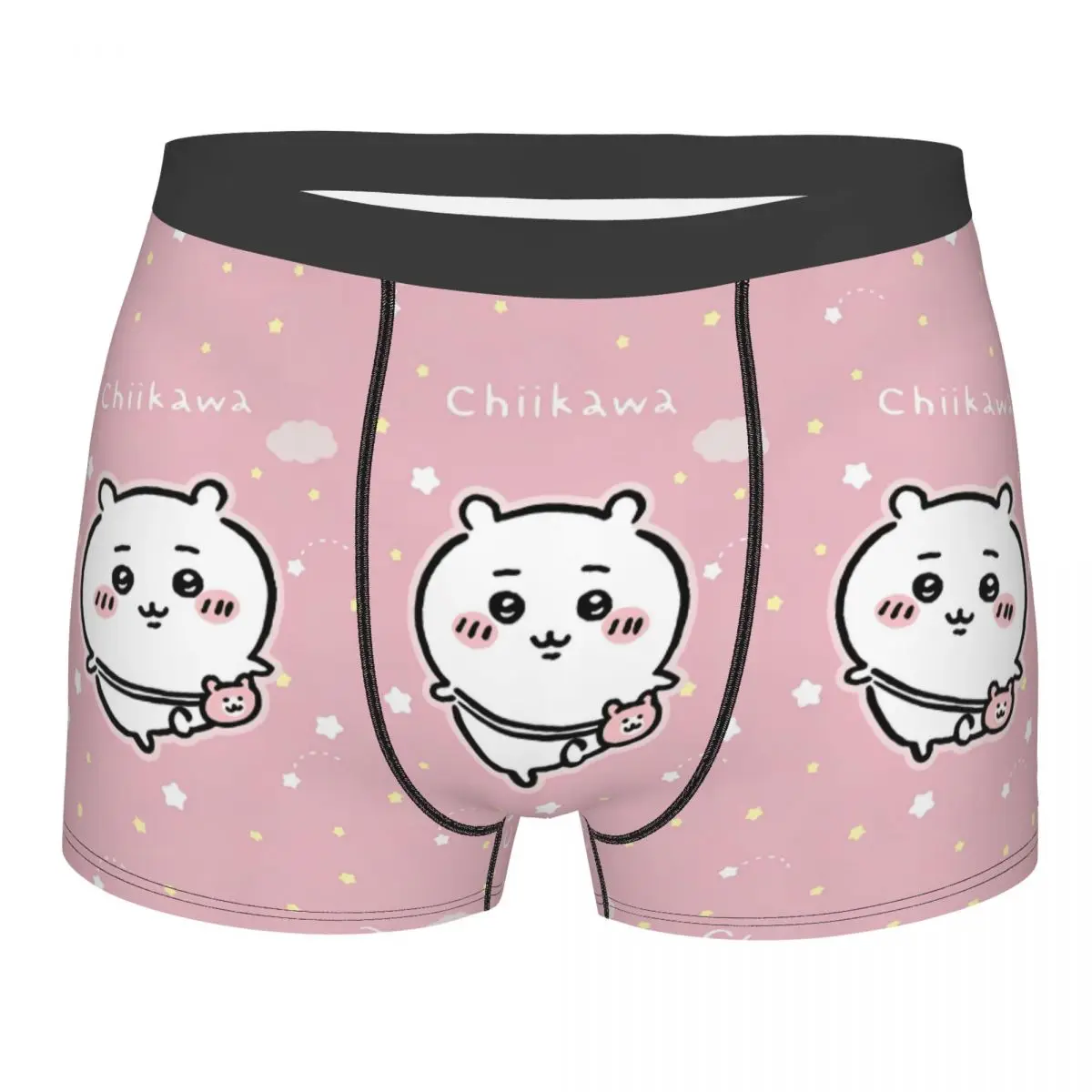 

Men's Pink Chiikawa Meteor Underwear Cute Cartoon Kawaii Anime Funny Boxer Briefs Shorts Panties Homme Soft Underpants S-XXL