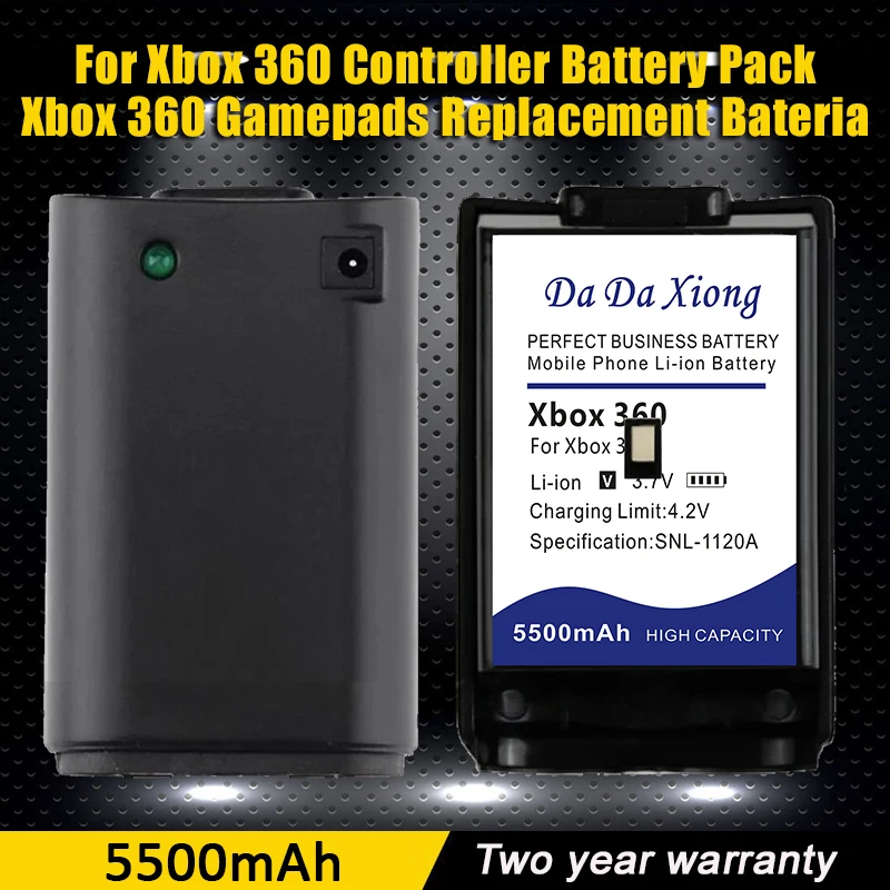 

DaDaXiong 2 шт. аккумулятор емкостью 5500 мАч для контроллера Xbox 360, сменный аккумулятор для геймпадов Xbox 360