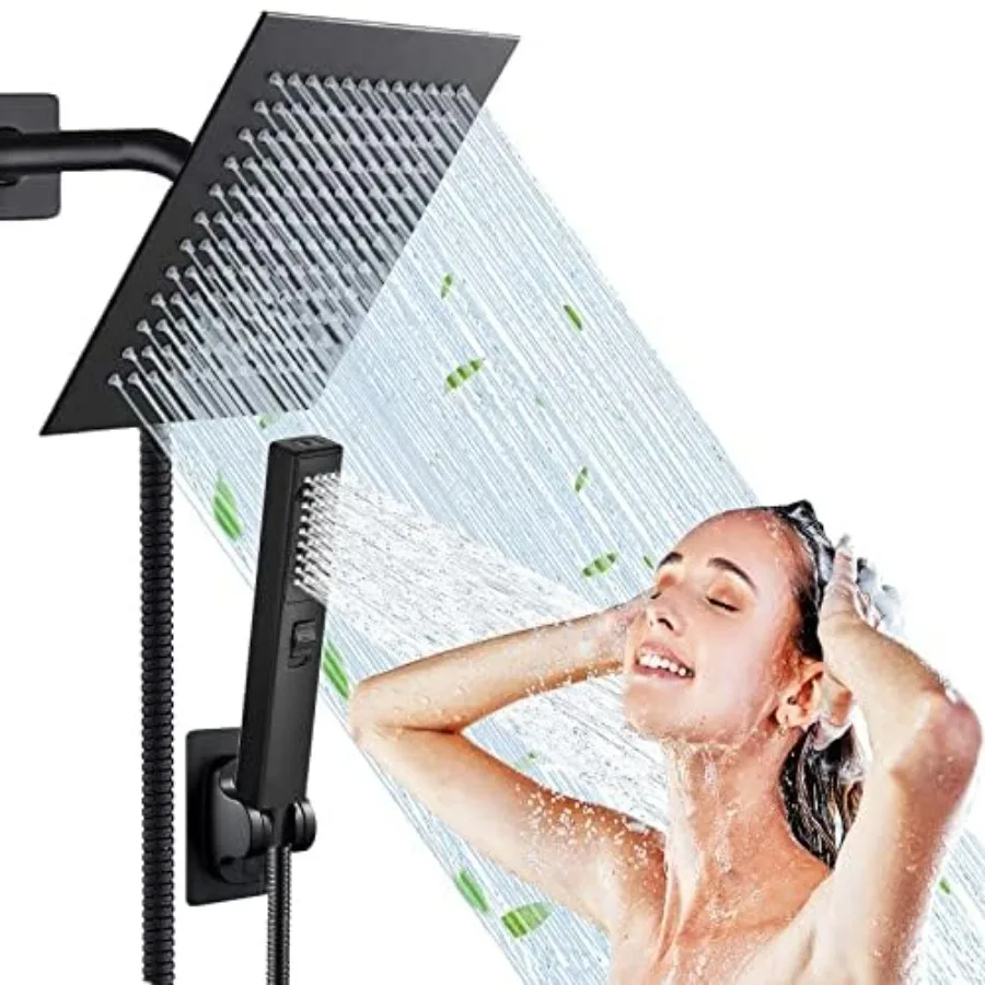

Shower Head Ra Shower Head with Handheld High Pressure 8'' Rainfall Stainless Steel Shower Head/ 2 Settings Handheld Shower Com