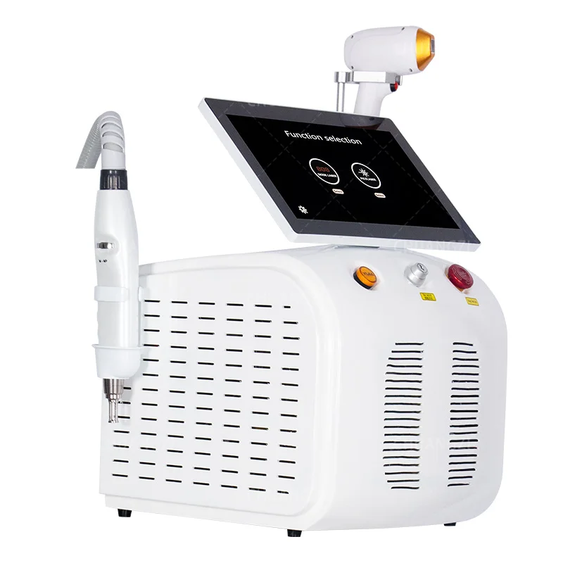 2 In 1 Portable 808nm Diode Laser + Picosecond Laser Machine For Professional Hair Removal Skin Cosmetic Tattoo/Pigment Removal