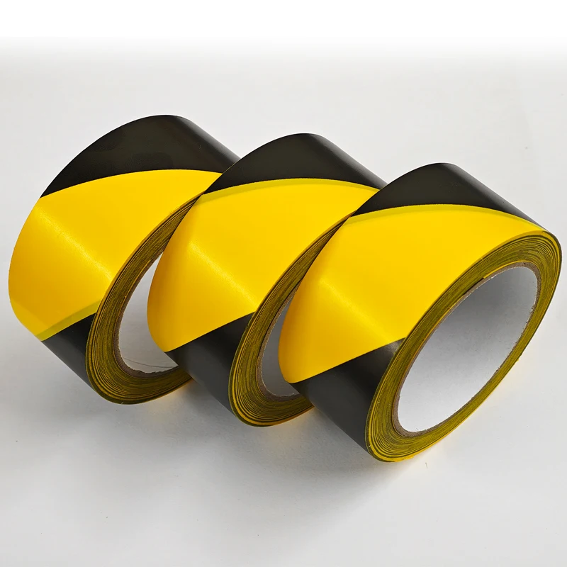 

Black and Yellow Self Adhesive PVC Warning Safety Tape Marking Safety Soft PVC tape