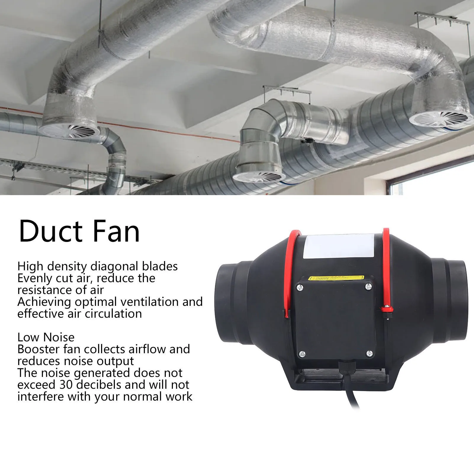 مروحة قناة 4 بوصة 40 وات 2550 دورة في الدقيقة دفعة مائلة أنبوب هادئ مروحة تهوية معززة مروحة قناة مروحة تهوية مروحة معززة للتهوية