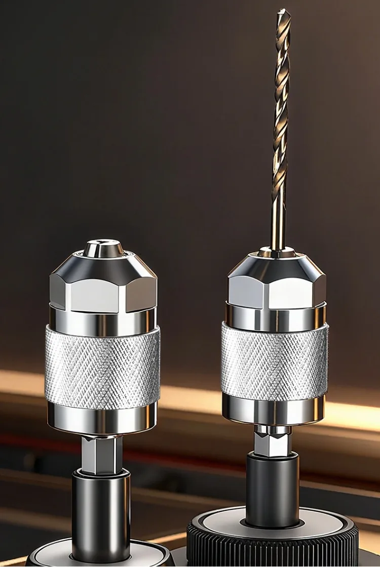 Bohrfutteradapter Schnellwechsel-Pneumatik-Bohrfutter 3-Klauen-Sechskant-Bohrfutter Professioneller Konverter Sechskantschaft für Holzbearbeitung – Detail 1