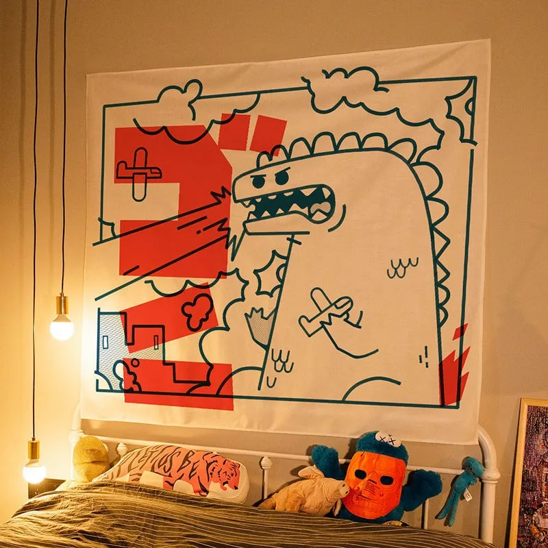 Cartoon Background Cloth Wall Decorative Tapestry Home Living Room Tapestry