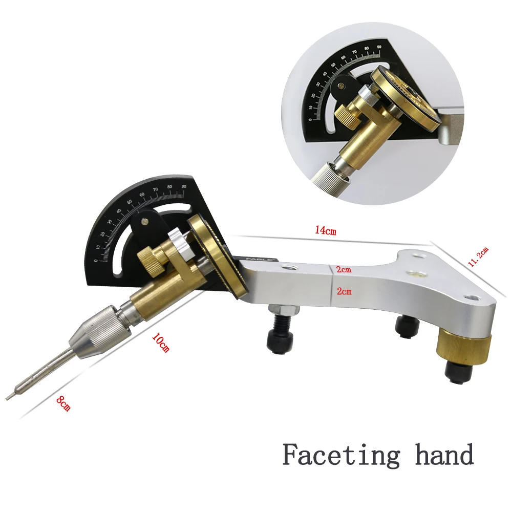 Faceting Hand With Index Wheels Of 96 And 64 For Faceting And Polishing Gemstone For Lapidary Machine