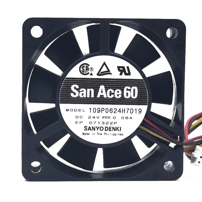 60*60*15MM Sanyo Sanyo 24V 0.06A 6015 109P0624H7D19 Silent Double Ball Cooling Fan 6cm