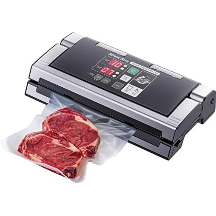 16-Zoll-Düsen-Vakuumiergerät für die Lebensmittelaufbewahrung, funktioniert mit glatten, nicht strukturierten Mylar-Beuteln, keine strukturierten Beuteln erforderlich, 250 W, 8 mm extra breit