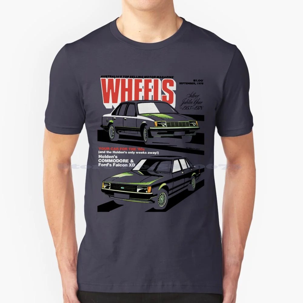 Holden Commodore / Falcon Magazine Cover T Shirt 100% Cotton Tee Commodore Falcon Aussie Australian Muscle Car Cars Classic Car