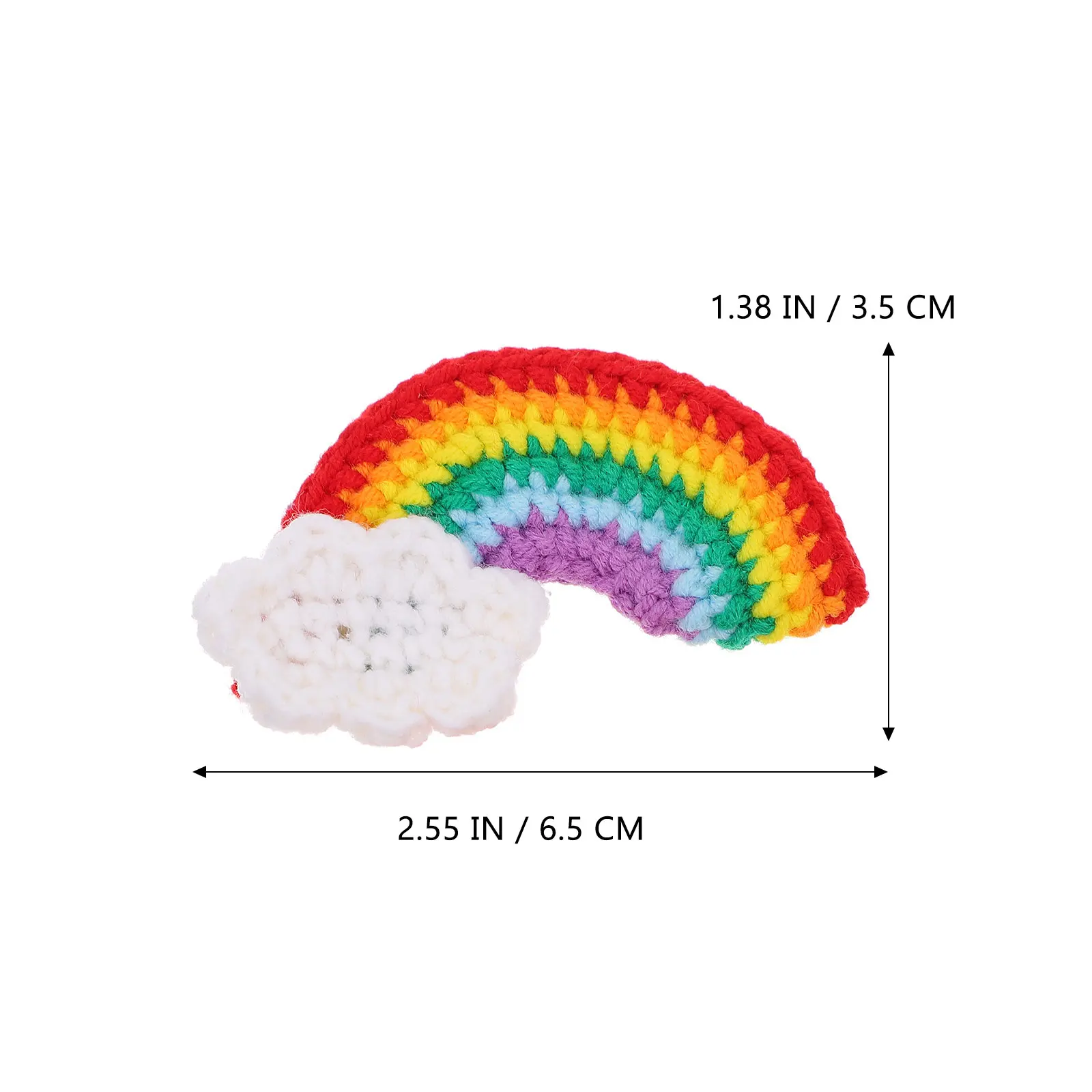 

2pcs Cloud Rainbow Hairpin Diy Supplies Decor Charm Brooch Ornament Accessories Shaped Clips For Jewelry Phone Case Diy Crafts
