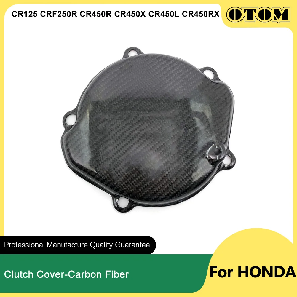 

OTOM 2000-2024 Motorcycle Clutch Cover Carbon Fiber Protector Engine Crankcase Guard For HONDA CR125 CRF250R CR450R CRF250X Bike