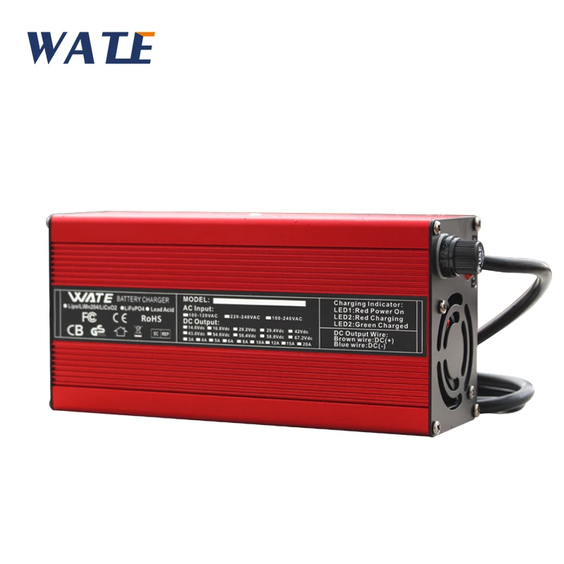 

87.6V 5A Charger Smart Aluminum Case Is Suitable For 24S 76.8V Outdoor LiFePO4 Battery Electric Car Safe And Stable